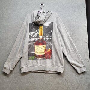 Red Face Men Hoodie 2XL Gray Hennything is Possible Whisky Fleece‎ Pullover